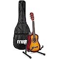 Max SoloArt Pack Guitare Classique Junior 1/4 - Sunburst, Cordes en Nylon, 4 à 6 ans, Sac de Transport, Médiators, Sangle, Support Guitare, un Cadeau pour Enfants Idéal pour Débuter la Guitare
