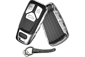 Gleamydot Funda Llave Seat Compatible para Llave Audi A3 A1 A4 B9 TT Q5 Accesorios Coche (Plata)