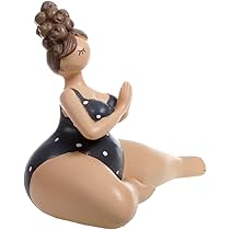 2x Badenixen Im Retro-Look - Mollige Schwimmerin Im Badeanzug, 11 Cm Deko-Figur Für Badezimmer