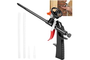 POFIBO Pistolet Mousse Polyurethane, Pistolets à Mousse Expansive PU, Pistolet Mousse Polyurethane Professionnel, Pistolets à Mousse,Pas Besoin de Nettoyant, pour Calfeutrage, Etanchéité, Remplissage