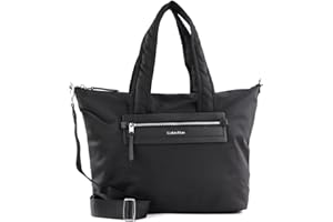 Calvin Klein Essential Shopper con Zip LG Donna, CK Black, Medium