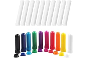 DGUSO Inhalador Nasal 10 Uds Palo De InhalacióN Nasal Aceite Esencial CáNula Nasal Palo De InhalacióN Nasal Pajita Fina De SuccióN Nasal 10 Colores