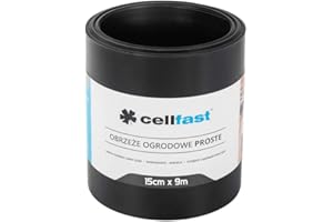 CELLFAST Bordure de jardin droite, différentes longueurs et couleurs disponibles 15cm x 9m Noir
