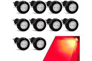 yifengshun 10PCS Luce Dell'occhio D'aquila Alta Potenza 18mm 9W Eagle Eye LED Per Luce Di Marcia Diurna Per Auto Moto Luci di Posizione DRL (Rosso)