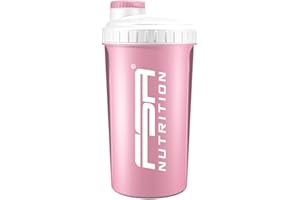 FSA Nutrition Protein Shaker 700 ml mit Messskala und Drehverschluss, für Diät- und Protein-Shakes, BPA frei Bubblegum Pink