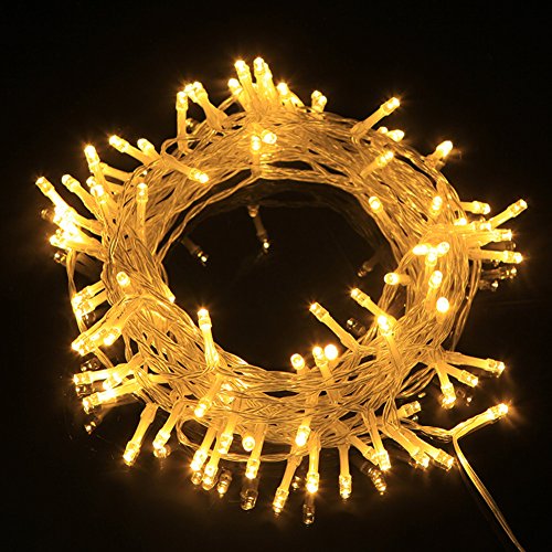 Lichterkette 200 Leds 22 Meter mit EU-Stecker von DC 31V Niederspannungstransformator und 8 Programm für Party, Garten, Weihnachten, Halloween, Hochzeit, Beleuchtung Deko warmweiß von Uping - 2