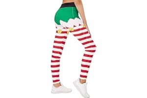 Rave on Friday Women Leggins Christmas Pattern Yoga Pants Sports High Waist Gym Elastic Elegant Slim Fit Skinny Athletic Workout Running Pants Tights S-XL