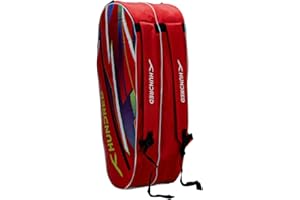 HUNDRED Debut Badminton and Tennis Racquet Kit Bag | 3 Compartment | Easy-Carry Handle | Padded Back Straps | Front Zipper Pocket