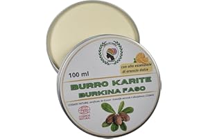 UNION DES FEMMES GARANGO Burro di Karité del Burkina Faso (100ml) naturale non raffinato, profumato con essenza di arancio, certificato Ecocert. Idrata la pelle. Prodotto equo solidale.