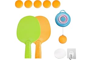 VDFJEK Indoor Hanging Table Tennis, Indoor Hanging Table Tennis Trainer Portable Set, Hanging Table Tennis for Kids, Adjustable Table Tennis Trainer, Hanging Table Tennis, for Kids, Parent and Beginner