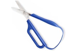 PETA Long Loop Easi-Grip Self Opening Scissors - Ergonomic Grip to Increase Stability - Ideal for Anyone with Poor Hand Control, Weak Grip and Joint Problems - 45mm Right Handed Blade