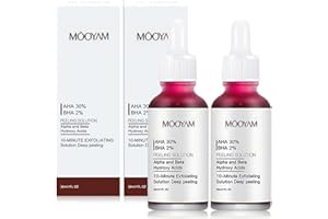 HPBAGGY AHA 30% + BHA 2% Peeling Solution,2 x 30ml,Peeling-Lösung AHA 30% + BHA 2%,Fruchtsäureessenz Flüssige,Salicylsäure Flüssiges,Gesichtsserum,Serum