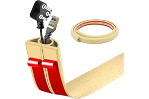 ANKEKOLYSTAR Pasacables Suelo, Canaleta Cables Suelo, canaletas para Cables Adhesivas, Cubiertas de Suelo para Cables Autoadhesiva Montaje para Todos los Hogar, Oficina (Grano de Madera de Arce, 2cm x 3m)