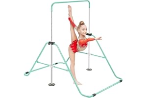 LN COZY CORNER Gymnastics Bars, Junior Training Kip Bar Folding Gymnastics Equipment,Adjustable Height Horizontal Bar for kids ages 6-12 Girls for Home Gym Indoor Garden Outdoor