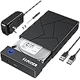 Sounce 3.5 Inch Hard Drive Enclosure USB 3.0 External Hard Drive Docking Station for 3.5 2.5 inch SATA Hard Drives SSD 16TB Storage Capacity HDD Enclosure with 12V/2A Power Supply UASP Acceleration