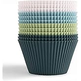 Orret Home Muffin Pişirme Kalıbı 12 Adet Silikon Kek Kalıbı Cupcake &Ccedil;ikolata ve Sade Kek (12 Adet)