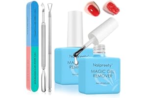 NACERLARY 2 PCS Remover Solvente Per Smalto Semipermanente, 15 ml Levasmalto per Unghie, remover gel unghie Compatto e portatile, Adatto agli appassionati di nail art fai da te, Rimuovere in 3-5 minuti