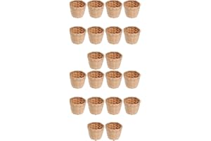 DOITOOL Mini Cestini Intrecciati 20 Pezzi Per Dolcetti E Decorazioni Mini Cestini Intrecciati Senza Manici Per Bomboniere Decorazioni Artigianali (7 5X7 5X6 Cm)