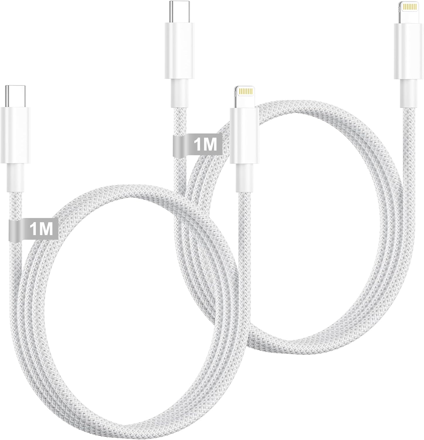 USB C to Lightning Cable 1M 2Pack[Apple MFi Certified], Fast iPhone Charger Cable USB C Lightning Cable Braided iPhone Charging Cable Lead for iPhone 14 13 12 11 Pro Max/X/XS/XR/8/SE/iPad