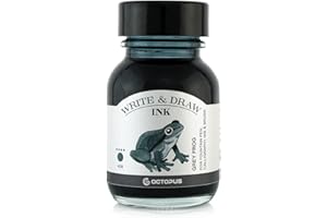 OCTOPUS FLUIDS Octopus Write and Draw Ink 458 Frog Grey, inchiostro impermeabile per scrittura e disegno, inchiostro per calligrafia, inchiostro da illustrazione per penna stilografica, grigio, 50ml