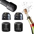 Champagne and Wine stoppers, (4Pack) Champagne and Wine Sealer, Reusable Silicone Leakproof Champagne & Wine Stoppers, Keep Champagne and Wine Fresh