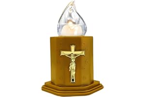 WARM RAY Bougies LED cimetières et églises, bougies à piles avec effets de flamme oscillante, résistantes à la pluie, durée de vie de 210 jours (OR)