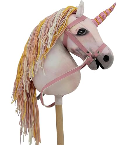 Süßes Einhorn Steckenpferd Mit Galoppgeräusch & Wiehern - Weißes Plüschpferd Für Kinder Ab 18 Monaten