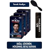 Schwarzkopf Men Perfect 80 Kahve Siyah Erkek Sa&ccedil; Boyası 3&rsquo;L&uuml; Set + Tarak Hediyeli