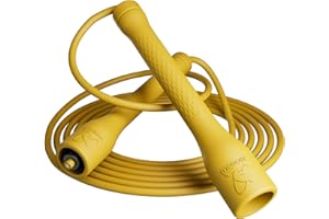 MOGOLD Corde à sauter d'entraînement en PVC de 5 mm, longueur réglable avec poignées incassables, idéale pour les athlètes débutants et avancés, le fitness, le cardio et la boxe