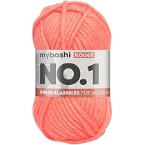 Myboshi No.1 Wolle Zum Häkeln & Stricken, 50g Knäuel, 55m Lauflänge, Mulesing-frei – 5 Knäuel In Rot (Kirsche)
