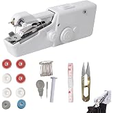 Portable Electric Sewing Machine, Mini Hand Sewing Machine Easy to Use, Compact Sewing Machine for Beginners, Ideal for Fabri