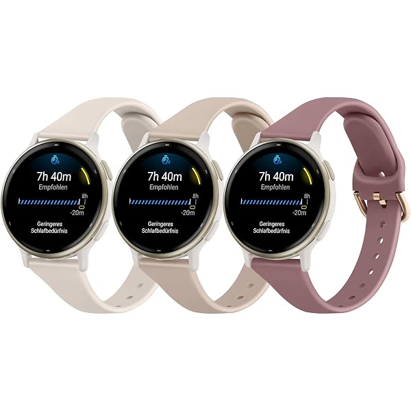 Lot De 3 Bracelets Silicone 20mm Pour Montres Garmin - Compatible Vivoactive 5, Venu 2 Plus, Venu Sq - 7