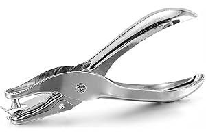 MA NASIR Single Hole Lightweight Punch Metal Hole Pliers Little Single Puncher Suitable for Crafts Paper Scrapbooking Card Tags Office Classroom School Home Accessories Silver Colour (pack of 1)