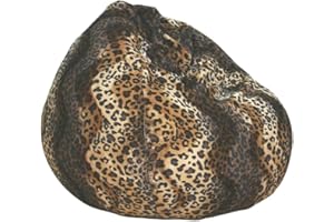 Beauty.Scouts Kinzler Sitzsack Mogli Indoor geeignet Zebra- oder Leopardoptik 100% Polyester 75x95cm Sitzmöglichkeit Sitzkissen bunt schlicht Farbe Leopard