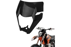 BIUGERCN Mascherina per faro per moto, per EXC EXCF XC, XCF, XCF, XCW, SX SXF, 125 cc, 250 cc, 300 cc, 350 cc, 450 cc, 530 cc, colore: nero