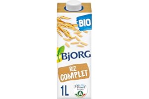 BJORG - Boisson Riz Complet - Boisson Végétale Bio - Source de Fibres - 1L