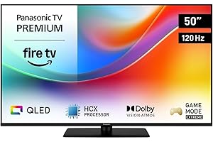 Panasonic Premium TV-50W85BEZ, W85B Series, 50-Inch, 4K Ultra HD QLED Smart TV, 2025, 120Hz, Fire TV, Dolby Vision & Atmos, Extreme Game Mode, Alexa & Apple Support, Bluetooth, Black