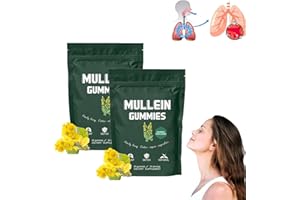 FIGSKEY BetterLungs Mullein Gummies, Healthcare Supplement Edible Fitness Dietary Gummy, Lung Health & Sinus Relief, Leaf Extract for Lungs, Fast Acting Lung Cleanse, Daily Lung Health Care (2 Pcs)