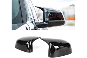 Altsbaos Compatible with Car Rear View Mirror Cover BMW X3 G01/X4 G02/X5 G05/X7 G07 2019-2024, X6 G06 2020-2024 Side Mirror Housing BMW Mirror Caps X3 X4 X5 X6 X7 Left + Right (Gloss Black)