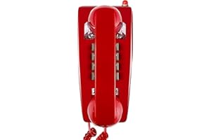 SANGYN Retro Wall Telephones for Landline with Mechanical Ringing, Classic Corded Wall Phone with Display, Waterproof Phone in Old Style for Home, Hotel and Office