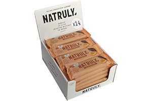 NATRULY Barritas Energéticas BIO Sin Azúcar Añadido, 100% Natural y Orgánicas, Sin Gluten, Vegana -Pack (Naranja, 12 Unidad)