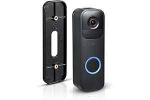 Wasserstein Support sans perçage compatible avec la sonnette vidéo Blink - Support mural/support de montage pour système sans fil Blink Security (Noir)