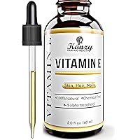 Kanzy Vitamin E Öl Bio Tropfen für Kosmetik 60ml 100% Natürliches d-Alpha-tocopherol, Anti-Falten, Anti Aging, Reines Vitamin
