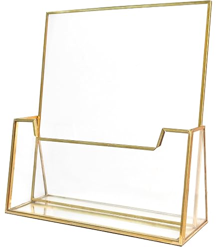 REBECASKYENS Lot De 2 Porte-Cartes De Visite Acrylique Transparent - 4 Compartiments, Organisation Bureau