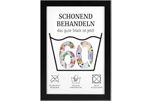 MorLuks Money Gifts Birthday 60, Picture Frame, Money Gift, 60th Birthday Women & Men, Gentle Treat 60, Funny Money Gifts Packaging for Friends, Family