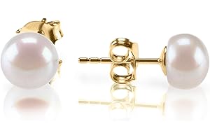 PAVOI Sterling Silver AAA+ Quality Handpicked Freshwater Cultured Stud Pearl Earrings