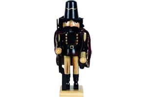 OBC-KUNSTHANDWERK Nussknacker Holzfigur Musketier braun / 25 cm/Deko Figur Nussknacker Holz/handbemalt im Kunsthandwerks-Stil/weihnachtlich dekorieren