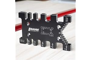 ArtisanShow High Precision Aluminum Dovetail Jig Tenon Caliper Metric and Imperial Scale Card Measuring Carpentry Router Saw Measuring Ruler Table Machine Tool for Woodworking