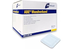 ‎HANSAGT MEDICAL Wundpflaster Steril 8x10cm 50 Stück, Steriler Wundverband Pflaster Sensitiv Saugstark & Hautfreundlich, Wundauflage nicht haftend 4x5cm Akute Wundversorgung+E-Book (über Gesundheit)