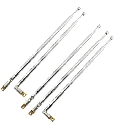 2 Antennes Télescopiques 100cm - FM/DAB/TV - Portable - Cuivre - VooGenzek